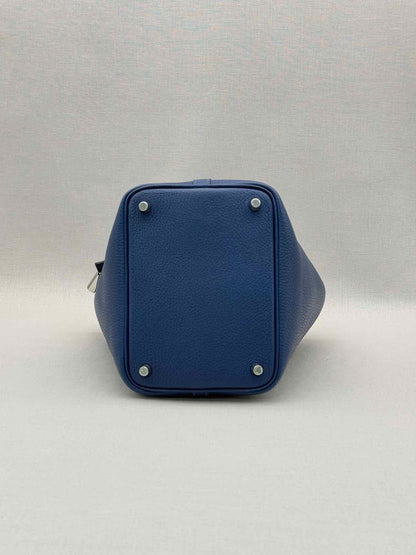 HERMES Picotin Bleu Agate Top Handle