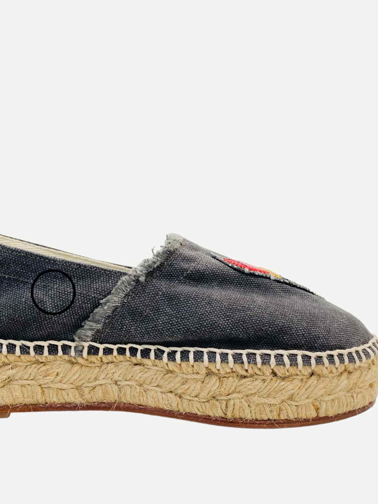 CHIARA BINI Espadrille Blue w/ Red Flats 36