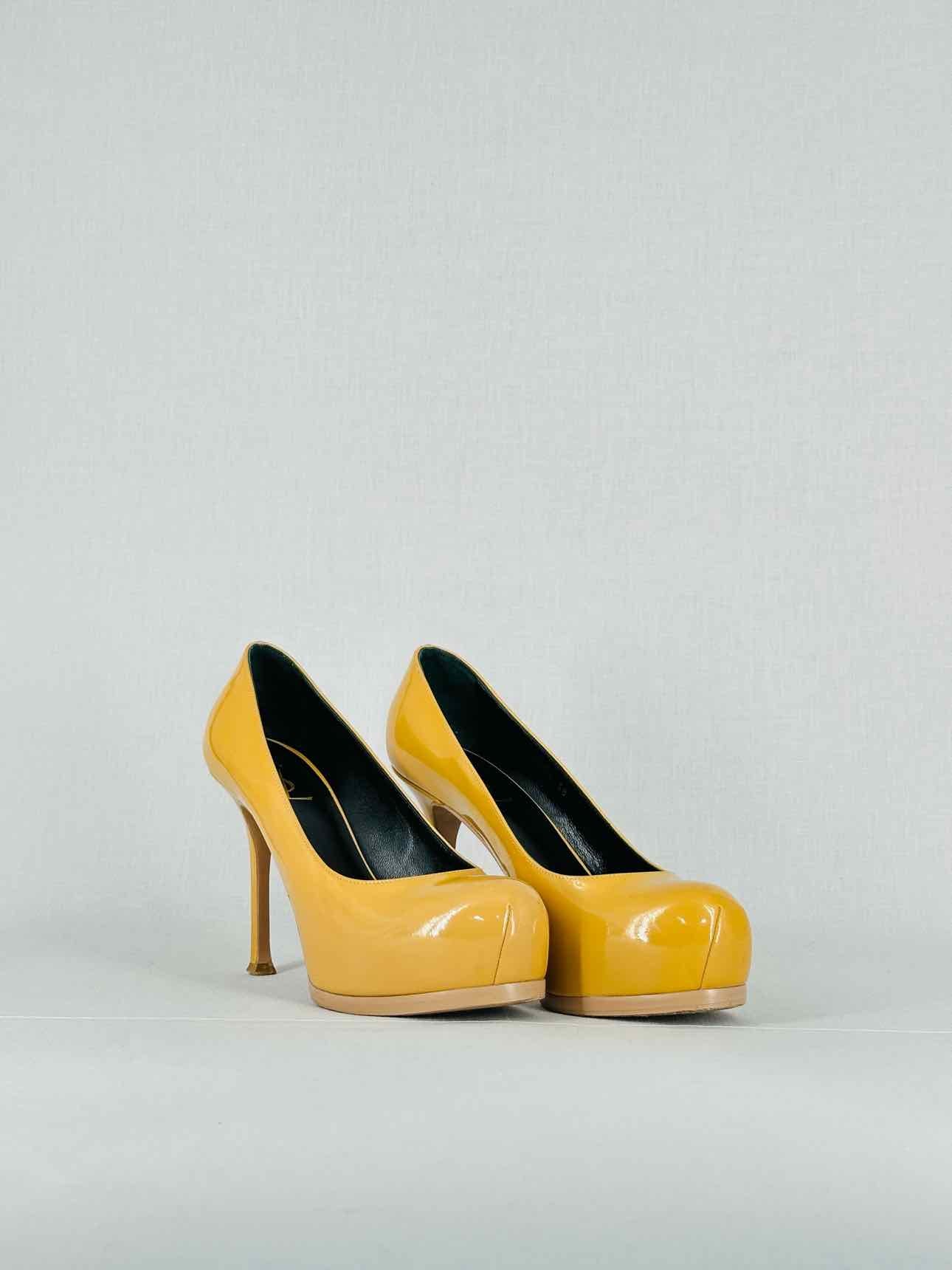 YSL Yellow Size EU 38 Heeled Sandals