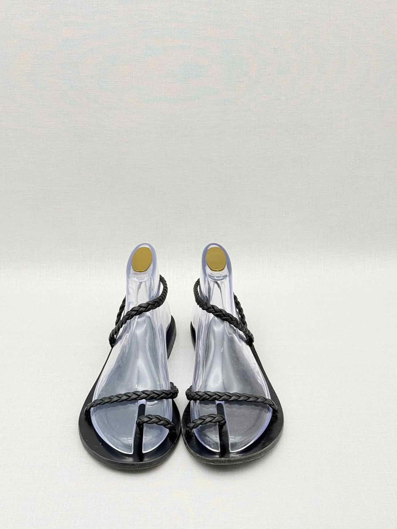 ANCIENT GREEK SANDALS Black Braided Size EU 39 Sandals