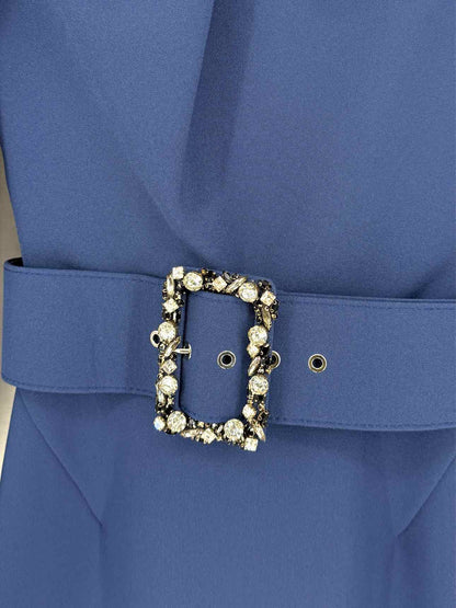 SAFIYAA Brunna Blue Size US 2 Midi Dress