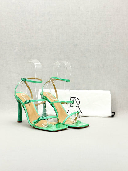 PAUL ANDREW Aqua Green Size EU 38.5 Heeled Sandals
