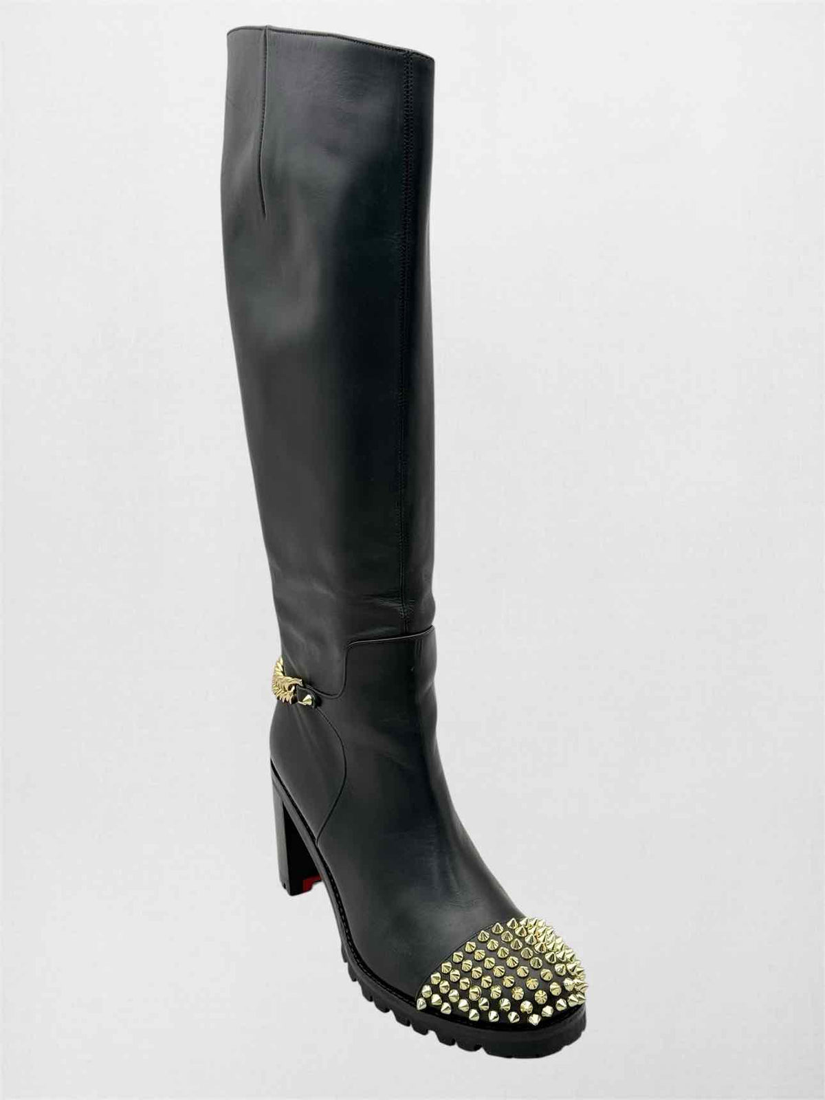 CHRISTIAN LOUBOUTIN Black Size EU 39 Knee High Boots