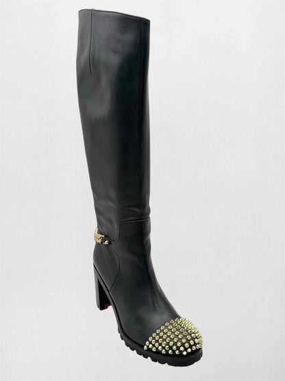 CHRISTIAN LOUBOUTIN Black Size EU 39 Knee High Boots