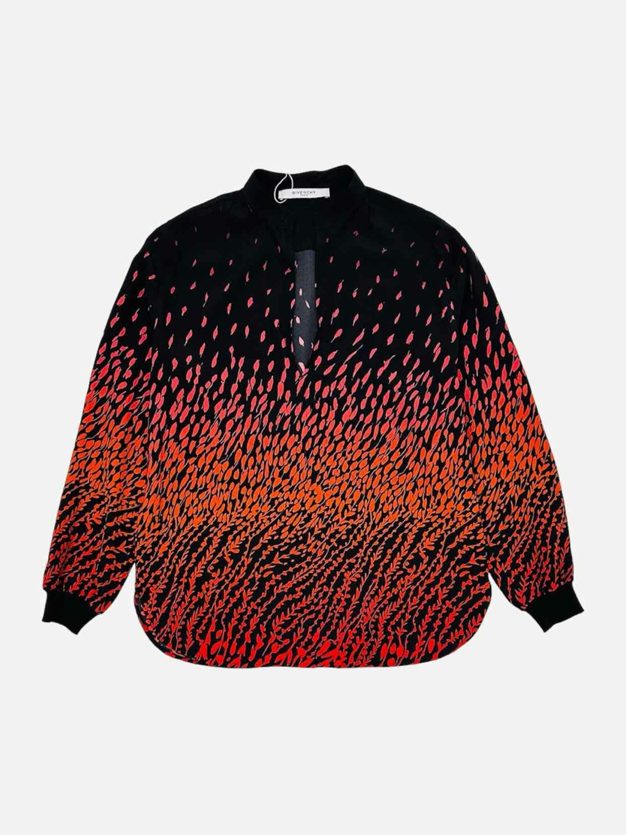 GIVENCHY Oversized Black & Red Size US 2 Blouse