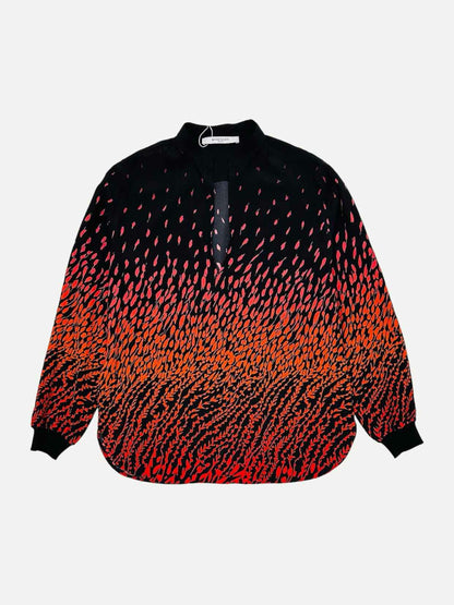 GIVENCHY Oversized Black & Red Size US 2 Blouse