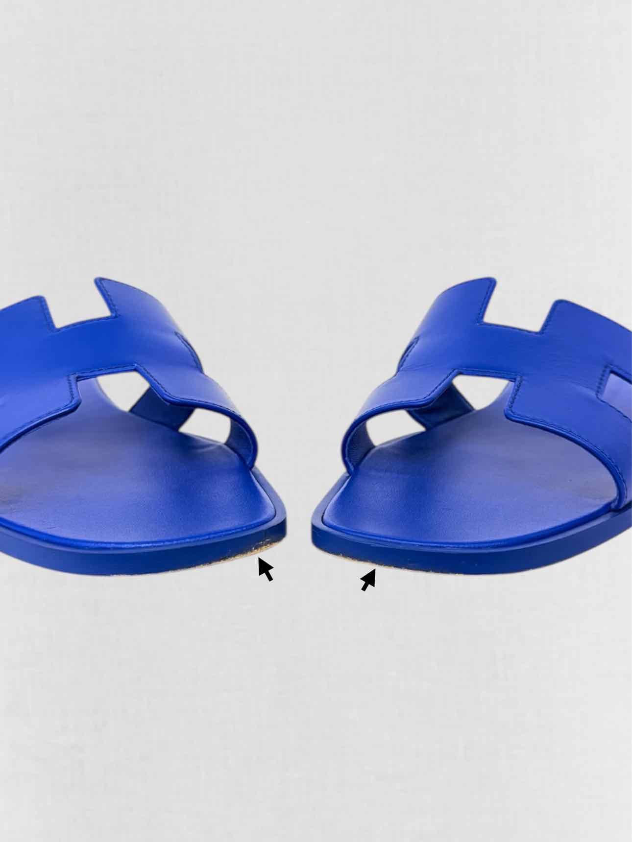 HERMES ORAN Blue Size EU 39 Sandals