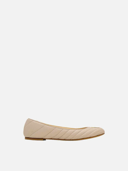 GIUSEPPE ZANOTTI Beige Quilted Ballet Flats