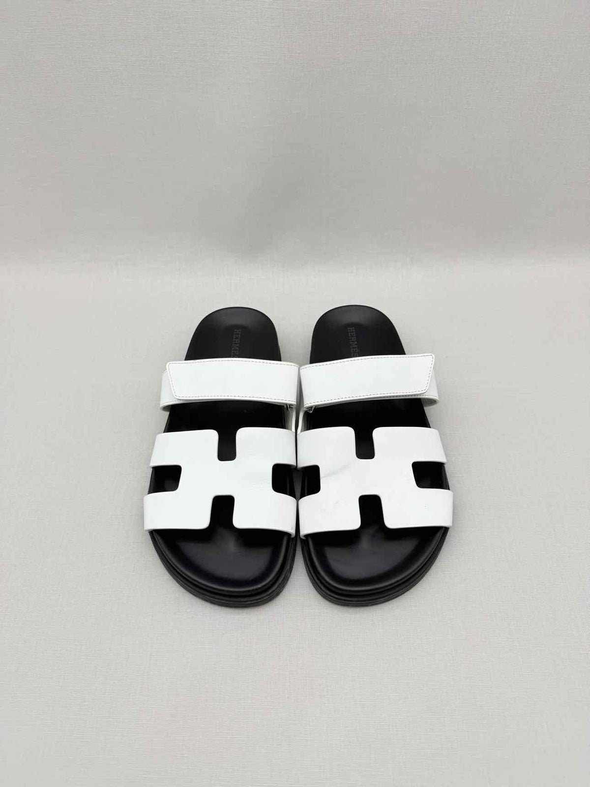 HERMES Chypre White Size EU 38.5 Sandals