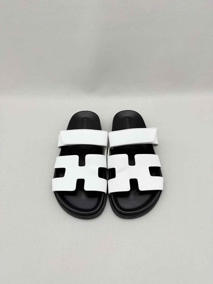 HERMES Chypre White Size EU 38.5 Sandals