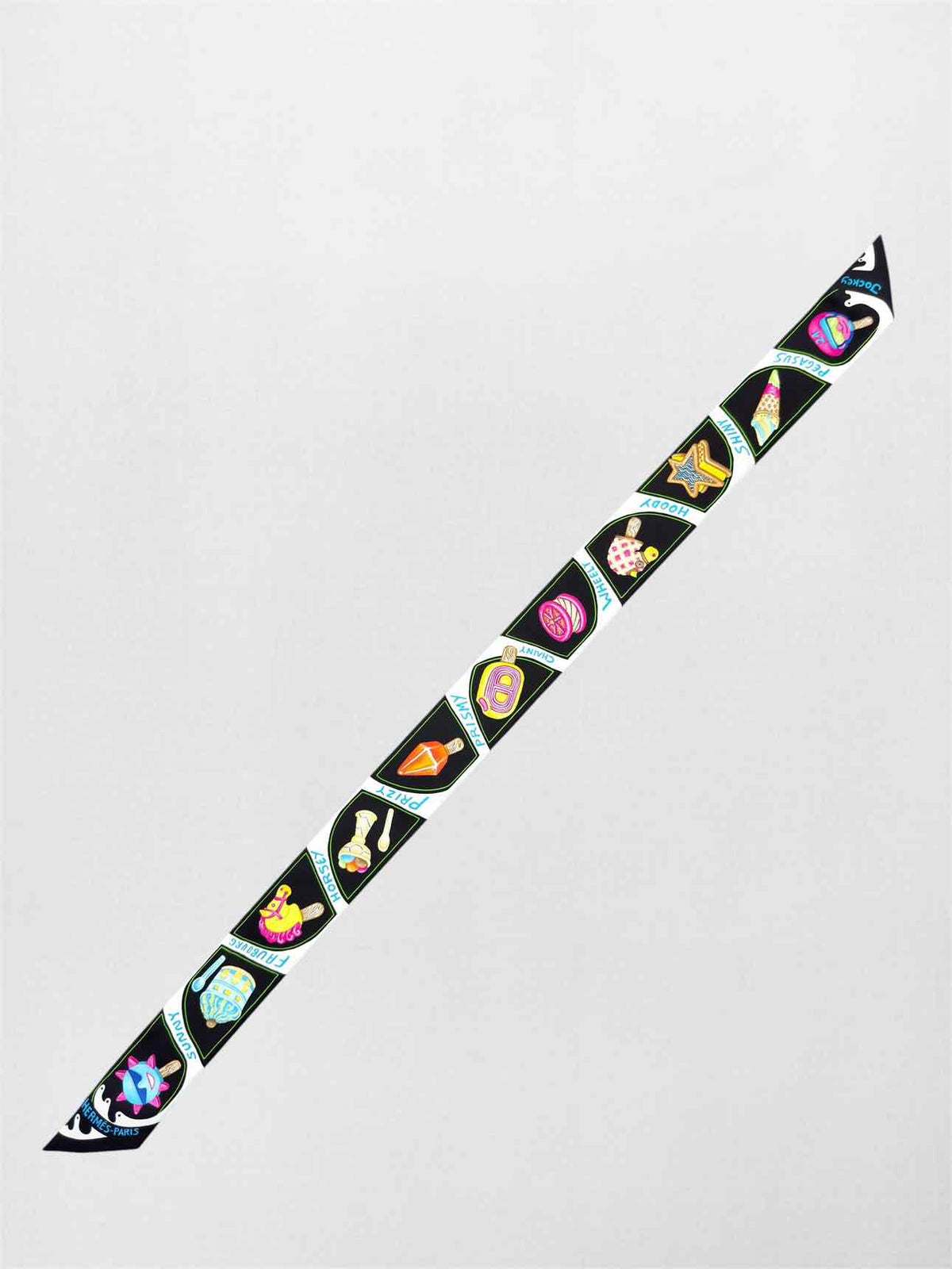 HERMES Noir Multicolore Twill
