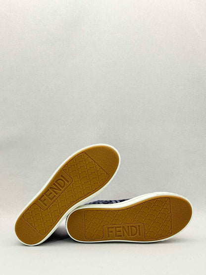 FENDI Domino Denim Blue FF Motif Size EU 39 Sneakers