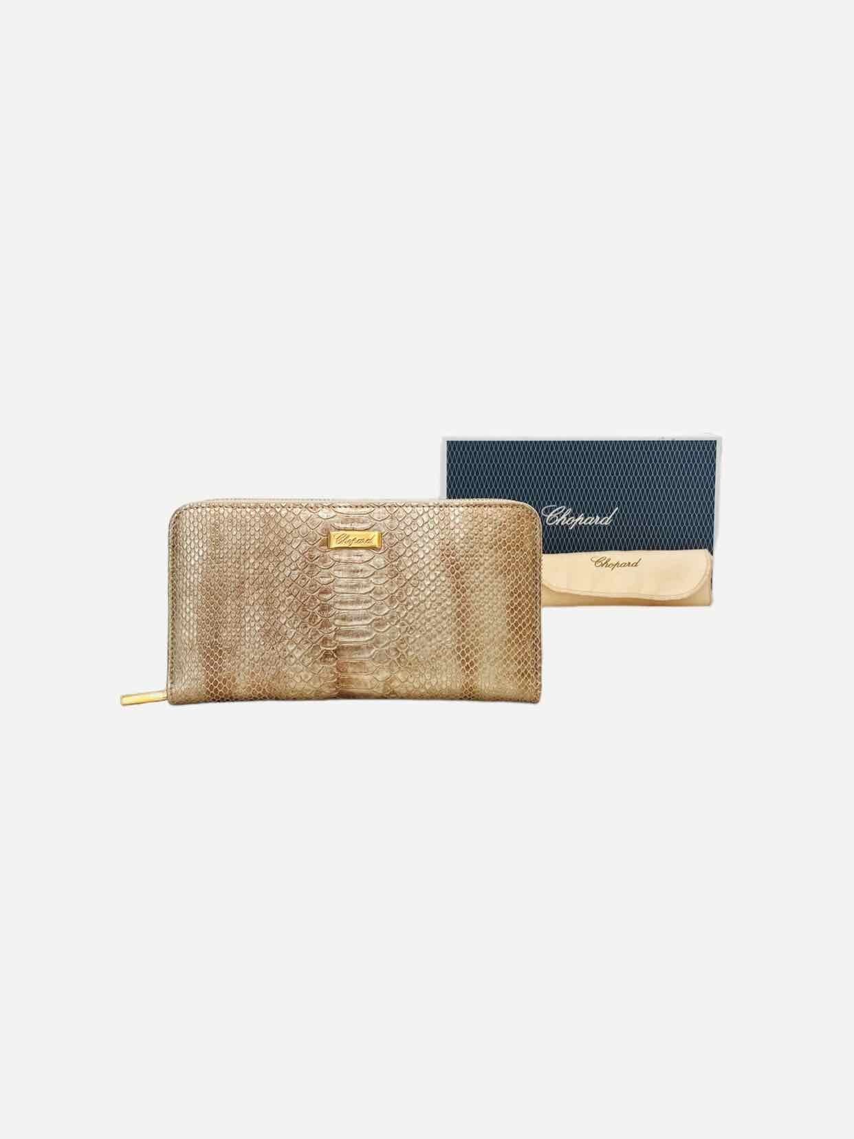 CHOPARD Metallic Bronze Continental Wallet