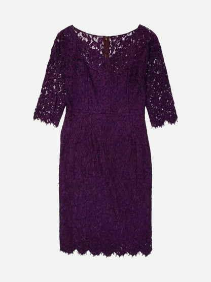 DOLCE & GABBANA Plum Size US 8 Knee Length Dress