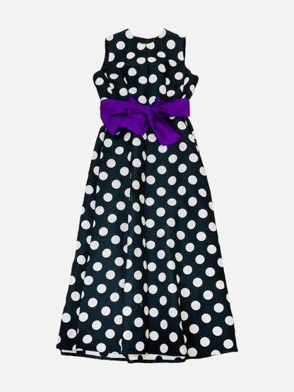 CAROLINA HERRERA Black w/ White Size Medium Long Dress