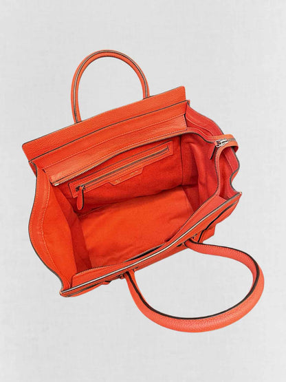 CELINE Mini Luggage Red Top Handle
