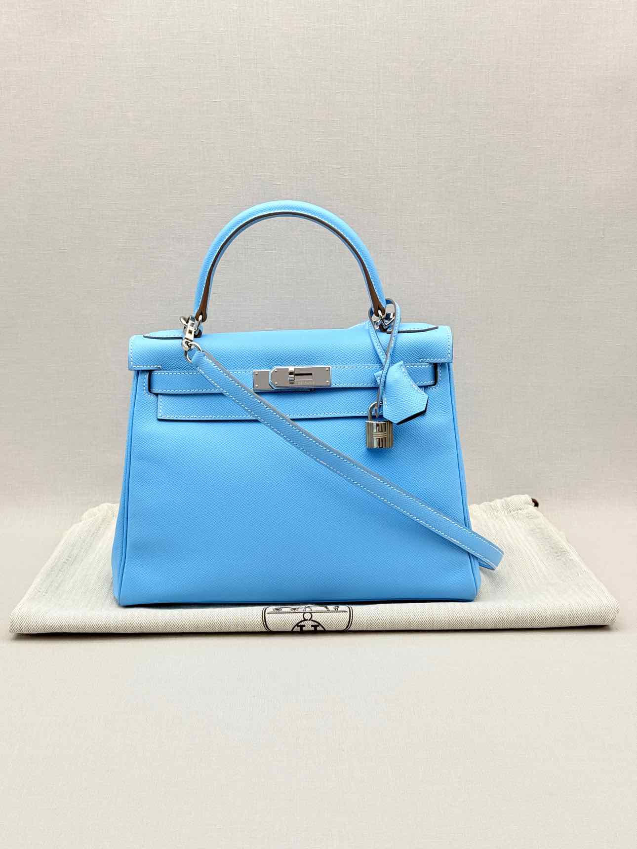 HERMES Kelly Sellier Bleu Du Nord Top Handle
