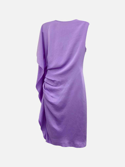 LK BENNETT Cape Sleeve Purple Cocktail Dress