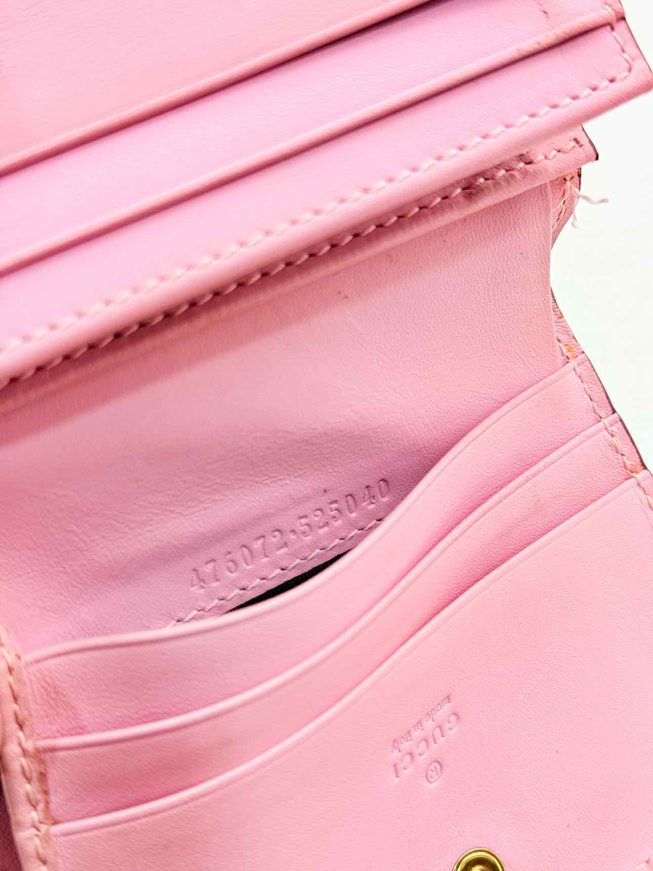 GUCCI Pink Multicolor Compact Wallet