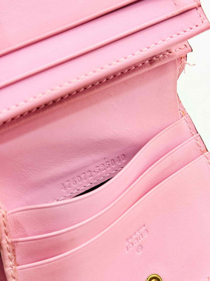 GUCCI Pink Multicolor Compact Wallet