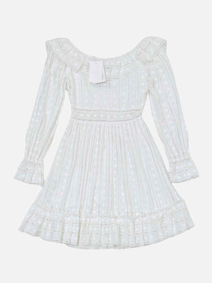 ZIMMERMANN Melody Ladder White Mini Dress XSmall