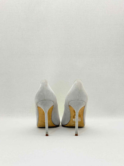 MANOLO BLAHNIK Bipunta Grey & Yellow Size EU 38.5 Pumps