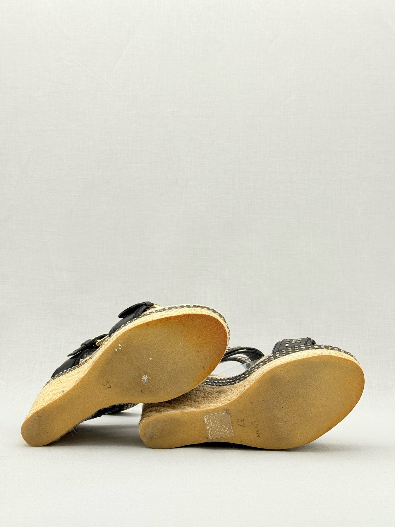 ALEXANDER MCQUEEN Espadrille Black Size EU 37 Wedges