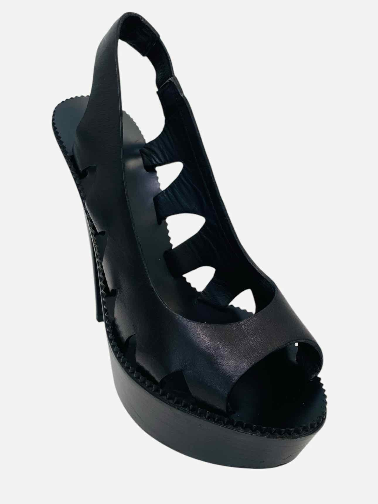 BOTTEGA VENETA Cutout Black Heeled Sandals