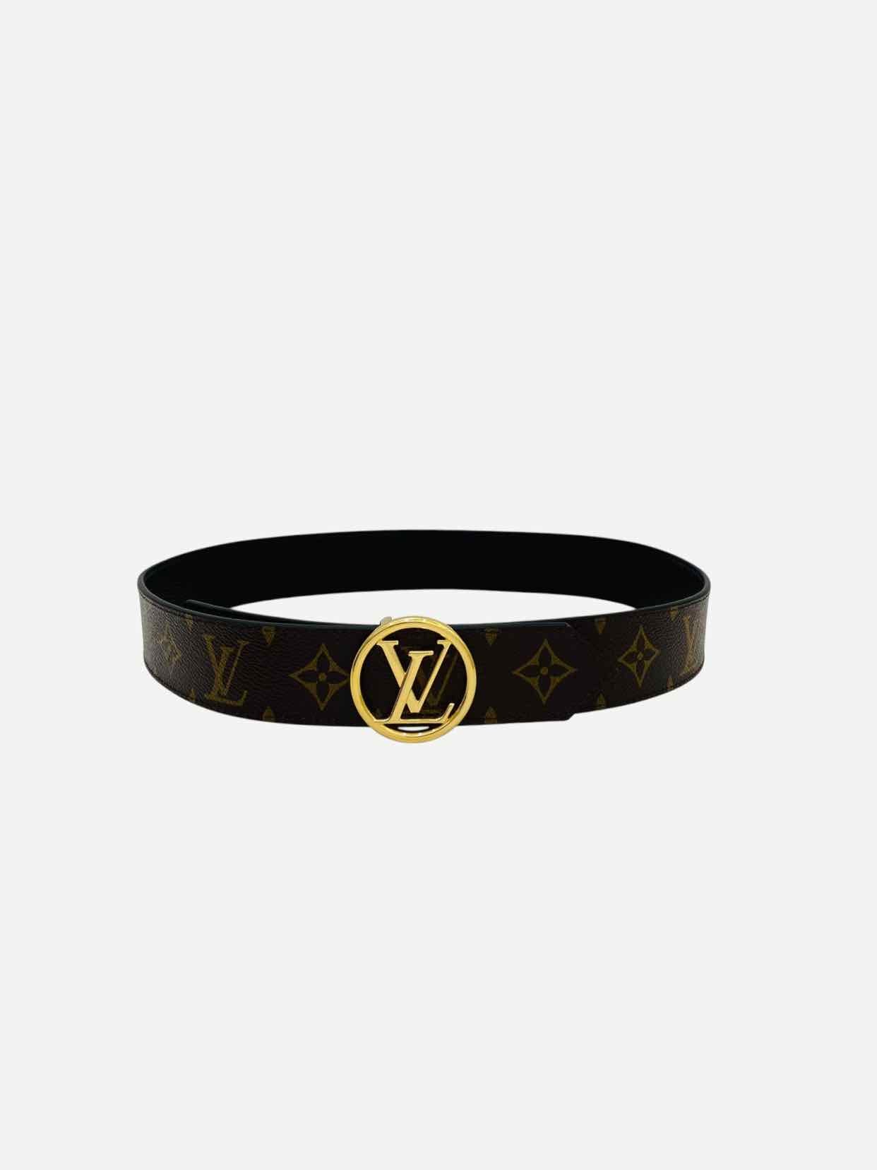 LOUIS VUITTON LV Circle Reversible Brown Monogram Belt