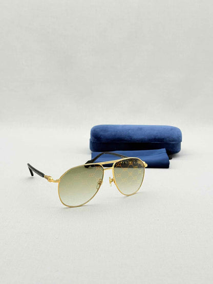 GUCCI Black & Gold Sunglasses