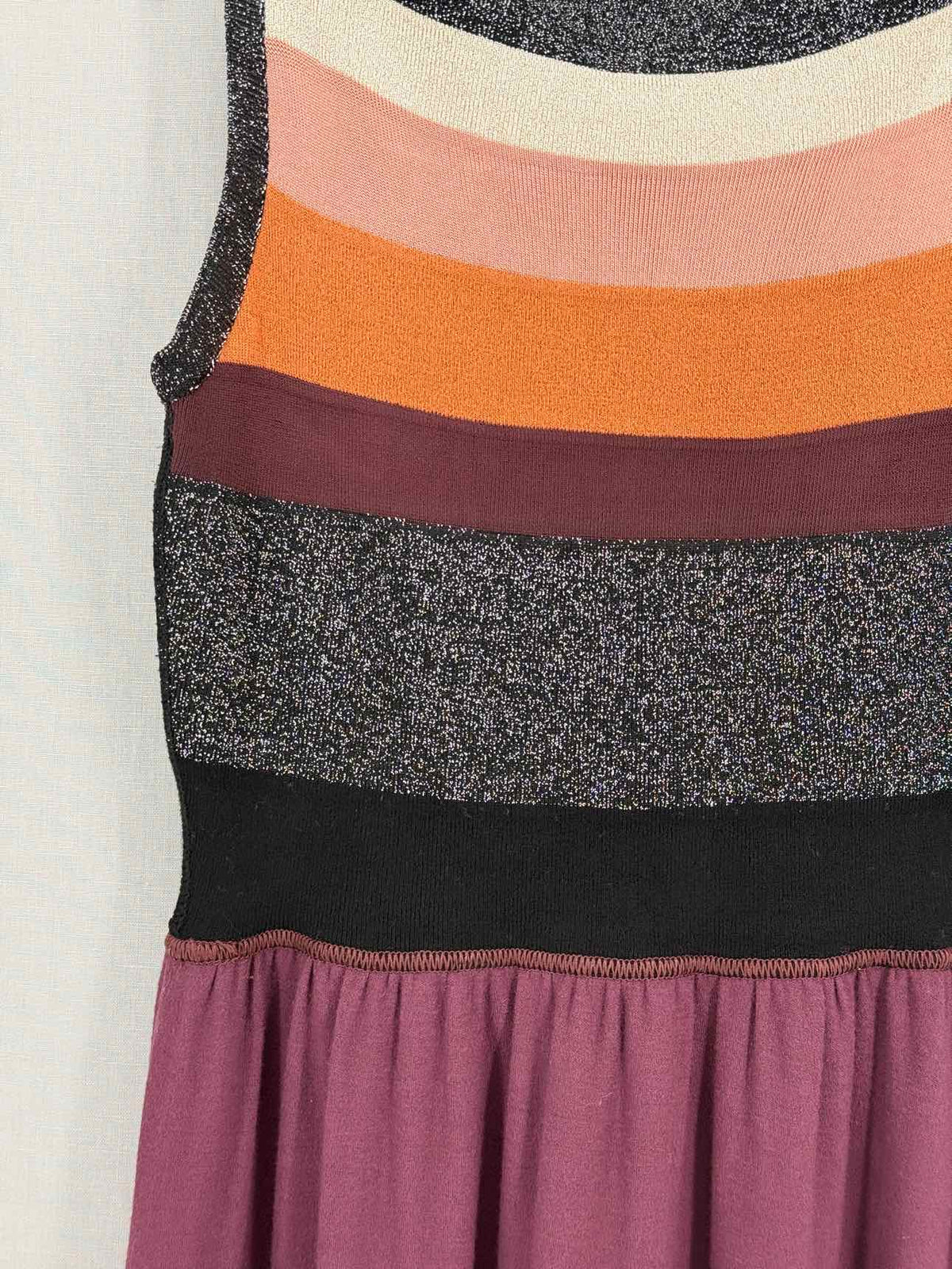 M MISSONI Burgundy Multicolor Size US 4 Short Dress