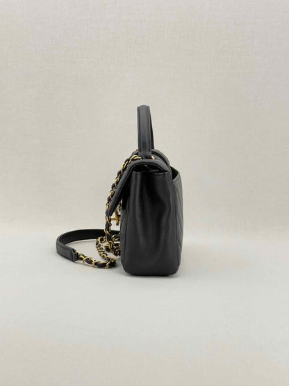 CHANEL In The City Black Quilted Top Handle