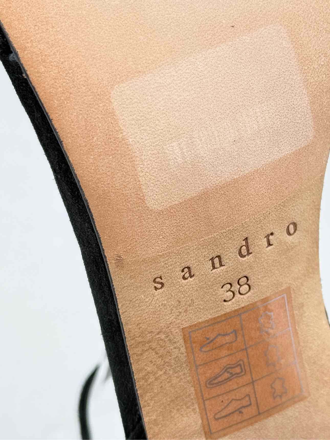 SANDRO Black Size EU 38 Heeled Sandals