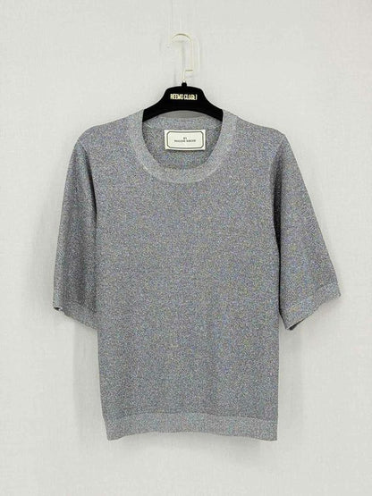 BY MALENE BIRGER Grey Lurex Size Medium Sweater