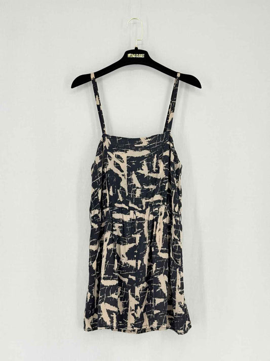 ALICE + OLIVIA Black & Beige Printed Size Small Top