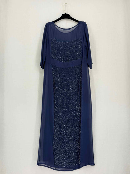 MARINA RINALDI Navy Blue Long Dress