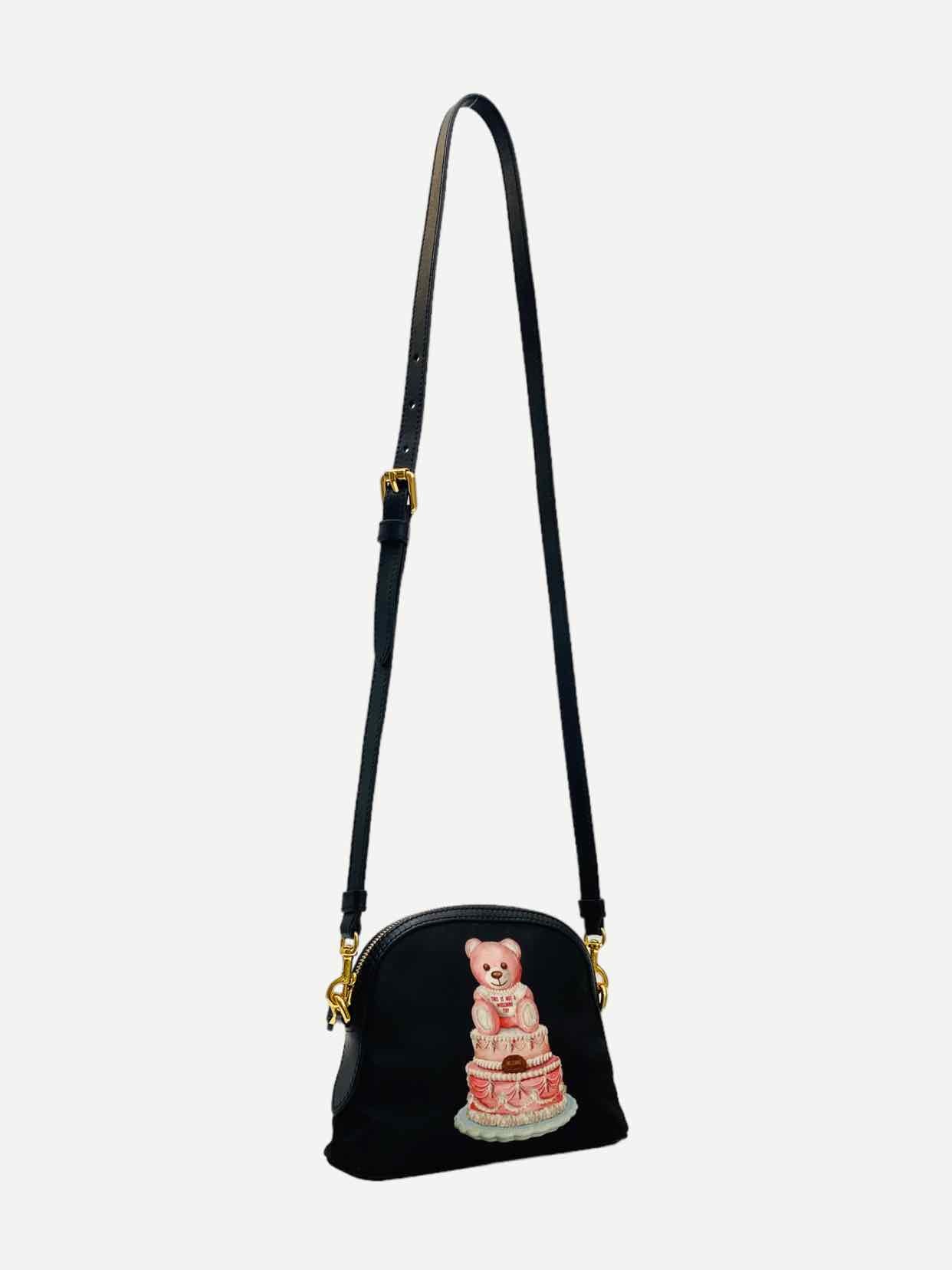 MOSCHINO Teddy Bear Cake Black Crossbody