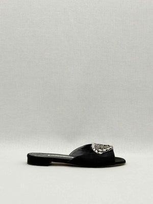 MANOLO BLAHNIK Pralina Black Size EU 35.5 Mules