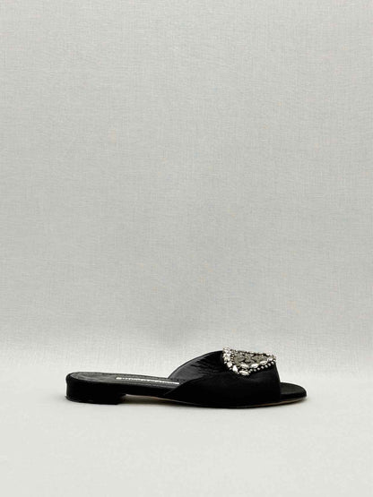 MANOLO BLAHNIK Pralina Black Size EU 35.5 Mules