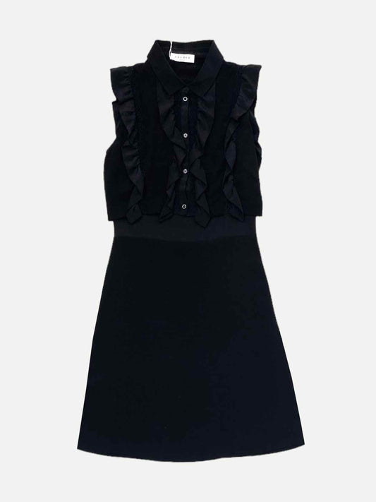 SANDRO Mini Black Mini Dress XSmall