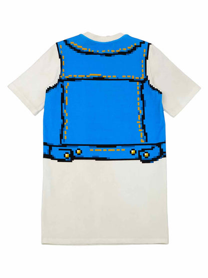 MOSCHINO COUTURE White, Blue & Yellow T-Shirt Dress