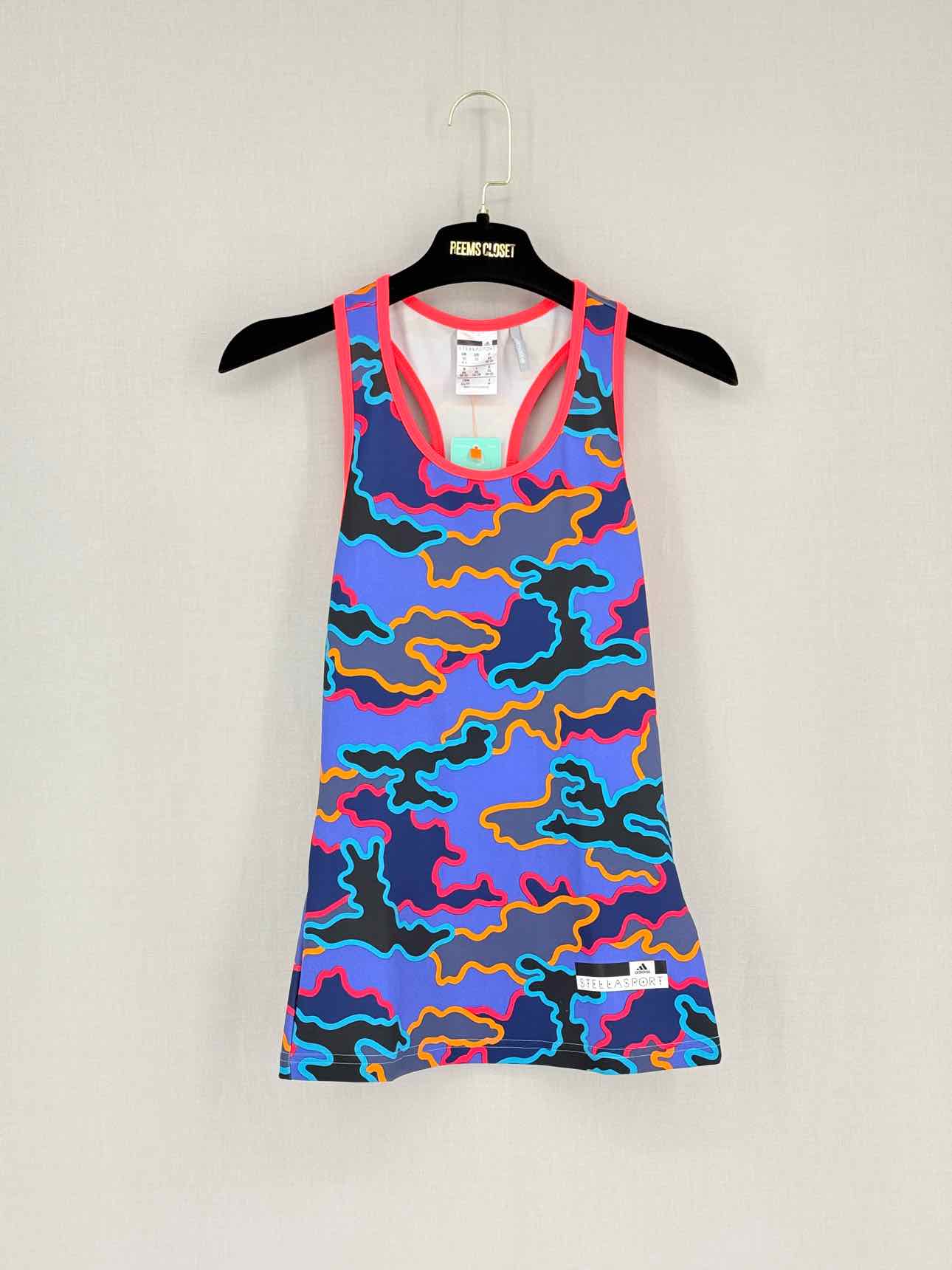 ADIDAS Climalite Blue Multicolor Size XSmall Tank Top