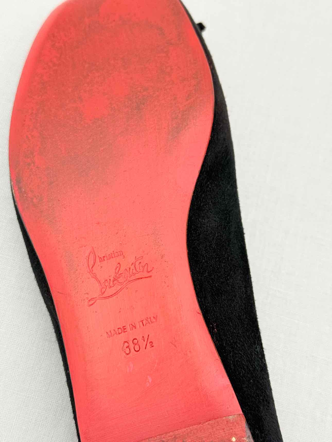 CHRISTIAN LOUBOUTIN Black Size EU 38.5 Flats
