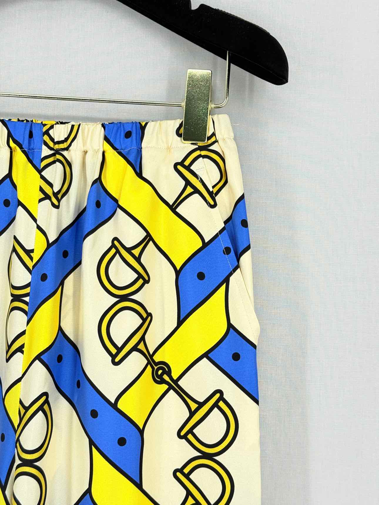 GUCCI Blue Multicolor Print Size US 0 Outfit Set