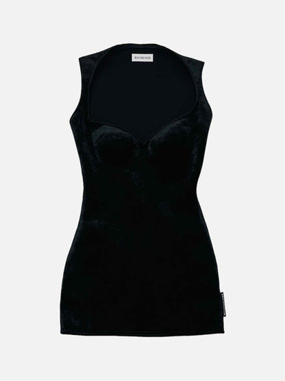 BALENCIAGA Bodycon Black Mini Dress US2