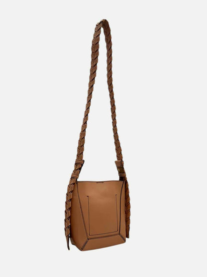 STELLA MCCARTNEY Braided Strap Tan Shoulder Bag
