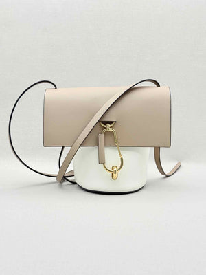 ZAC POSEN Tan & White Baguette Bag