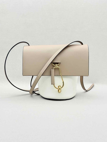 ZAC POSEN Tan & White Baguette Bag