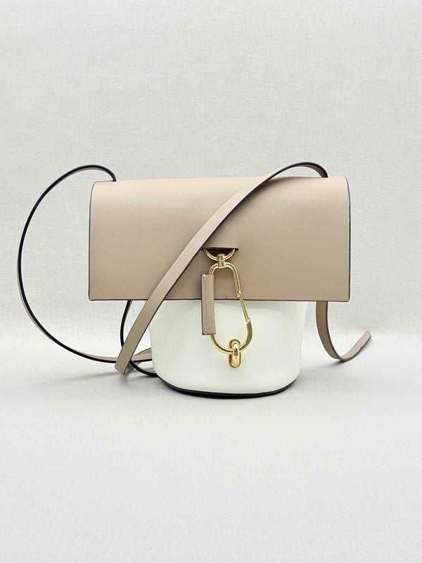 ZAC POSEN Tan & White Baguette Bag