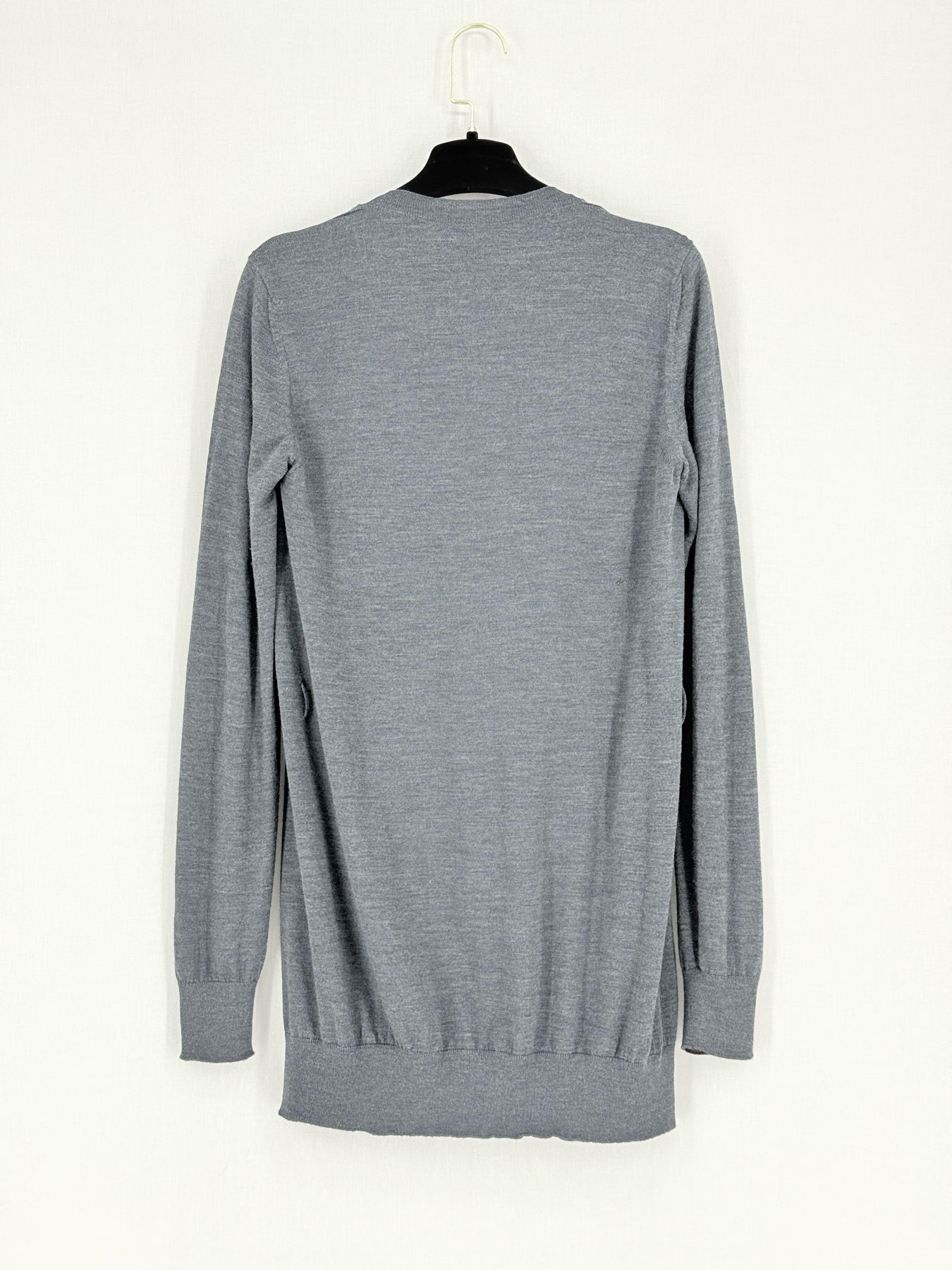 DOLCE & GABBANA Burgundy & Grey Size US 6 Cardigan